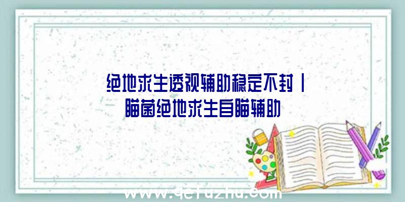 「绝地求生透视辅助稳定不封」|瞄菌绝地求生自瞄辅助